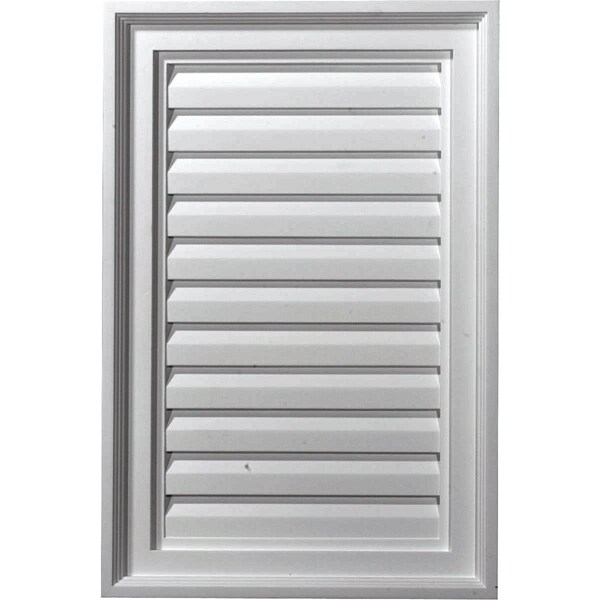 Ekena Millwork Vertical Urethane Gable Vent Louver, Non-Functional, 16"W x 15"H GVVE16X15D - main